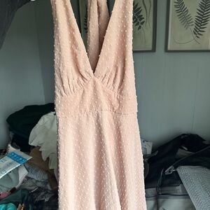 Lulu’s Blush Pink Halter Top Dress